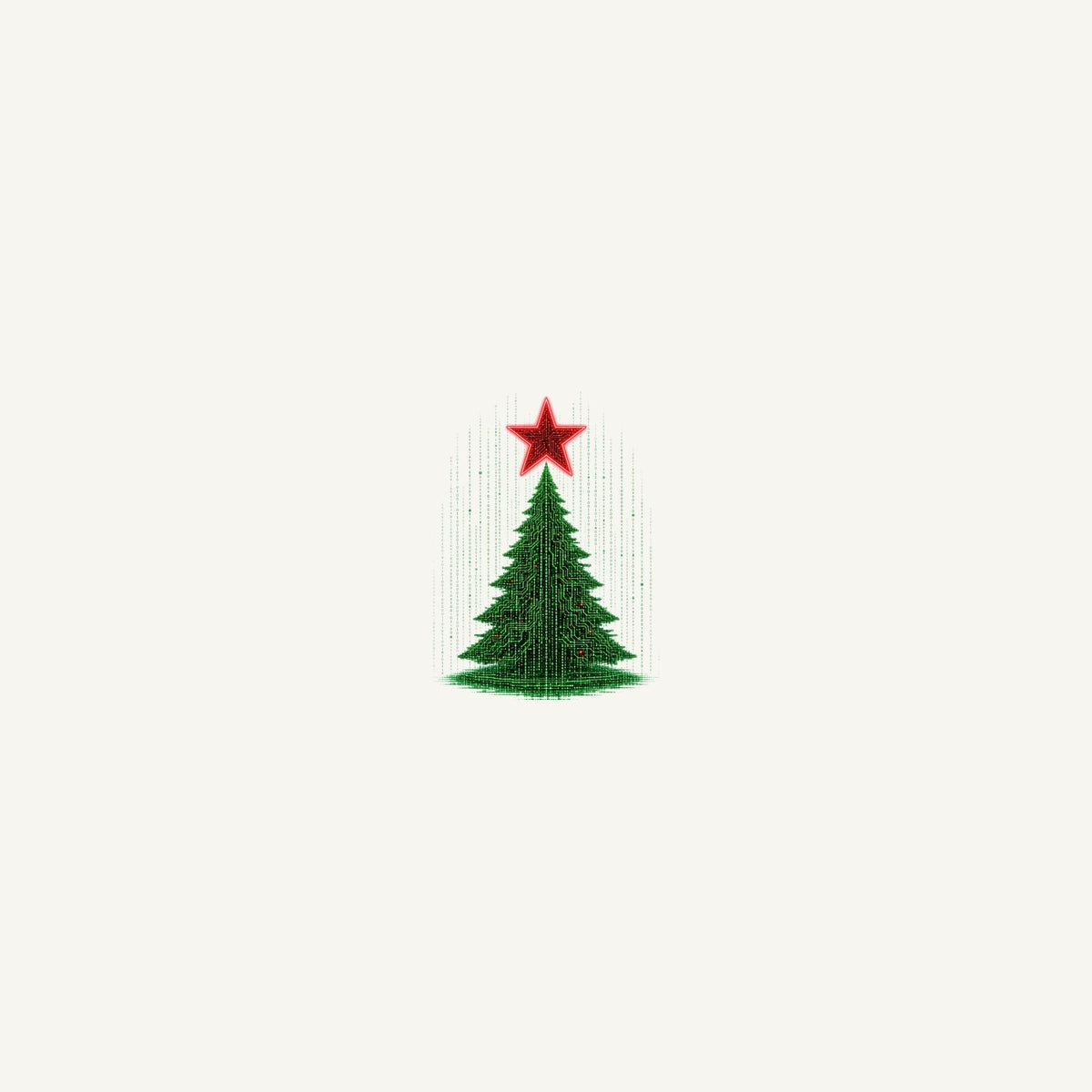 Binary Code Christmas Tree Personalised Beach Towel