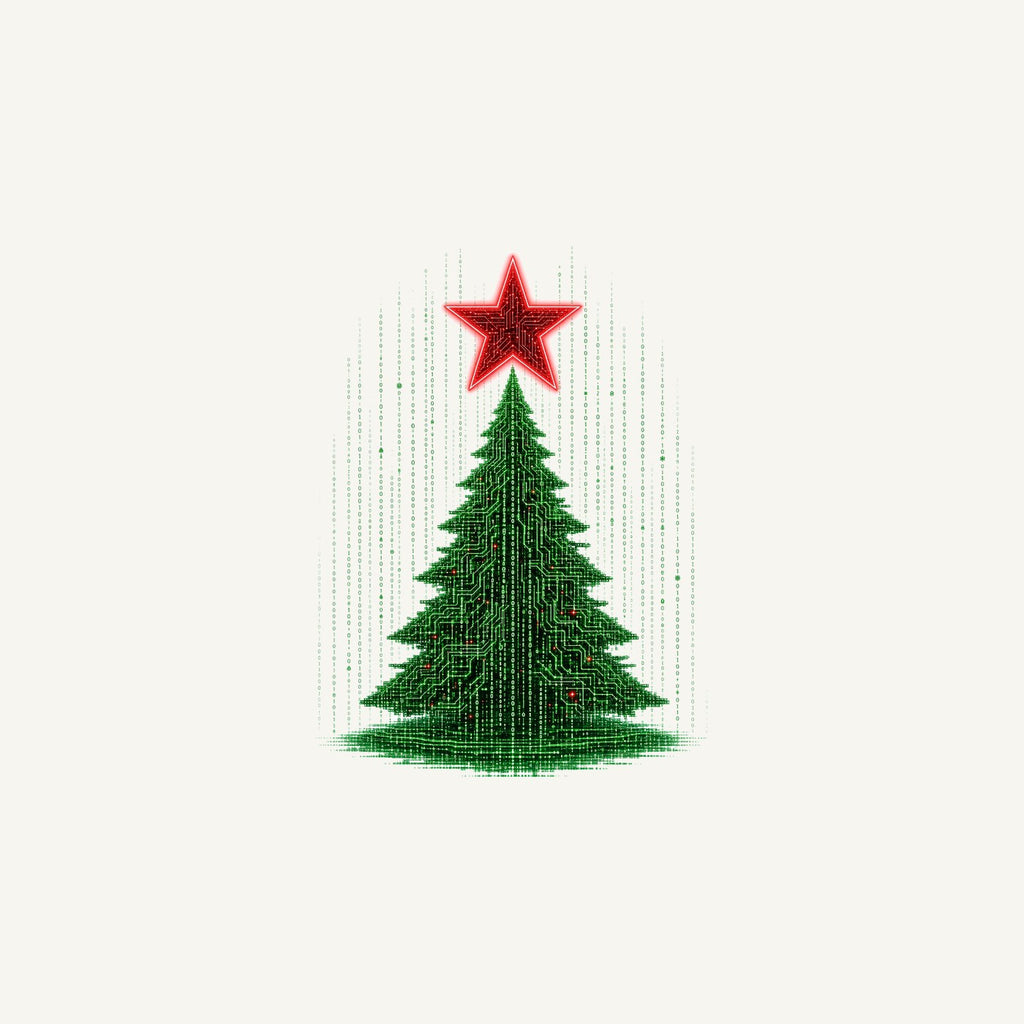 Binary Code Christmas Tree Personalised Christmas Mug