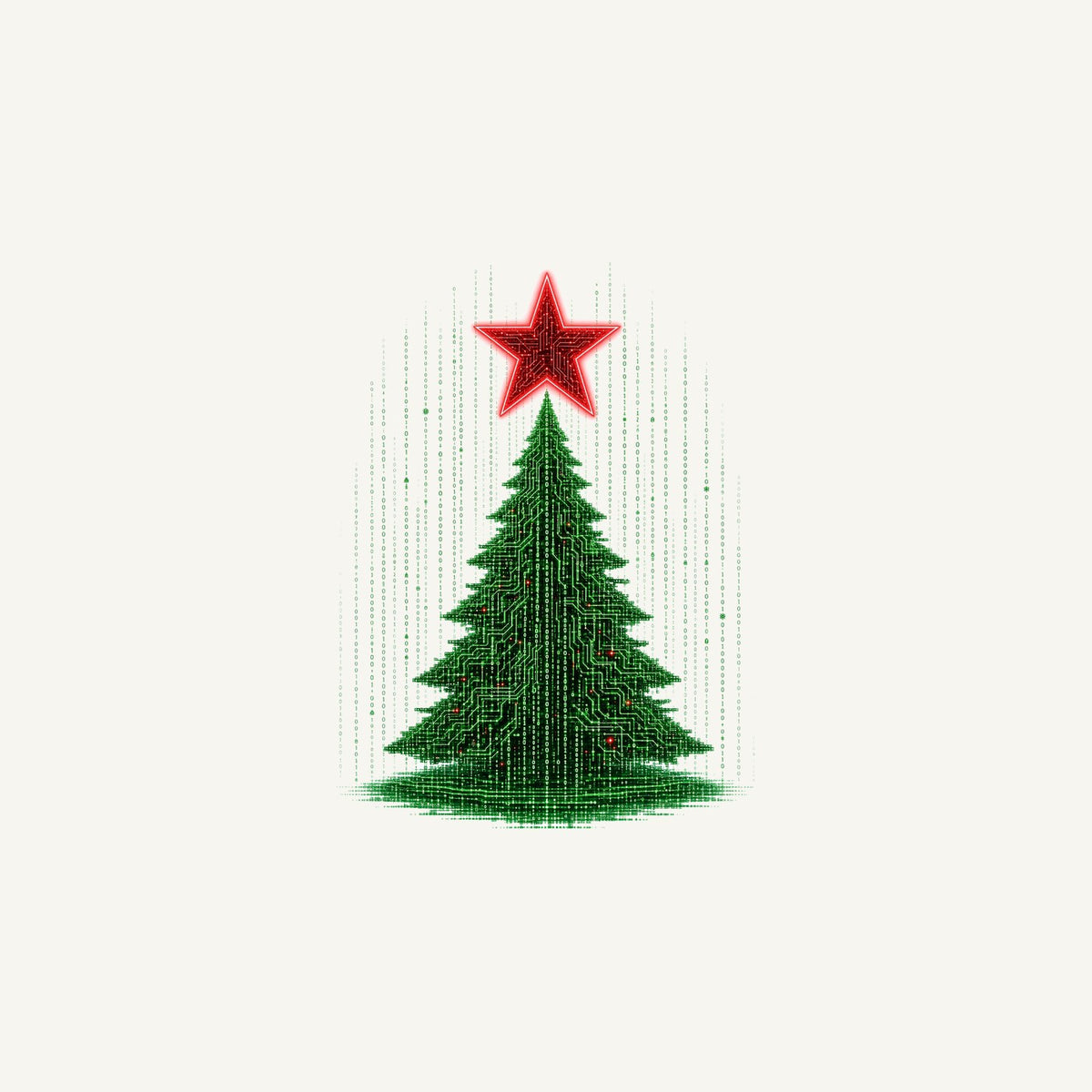 Binary Code Christmas Tree Personalised Christmas Mug