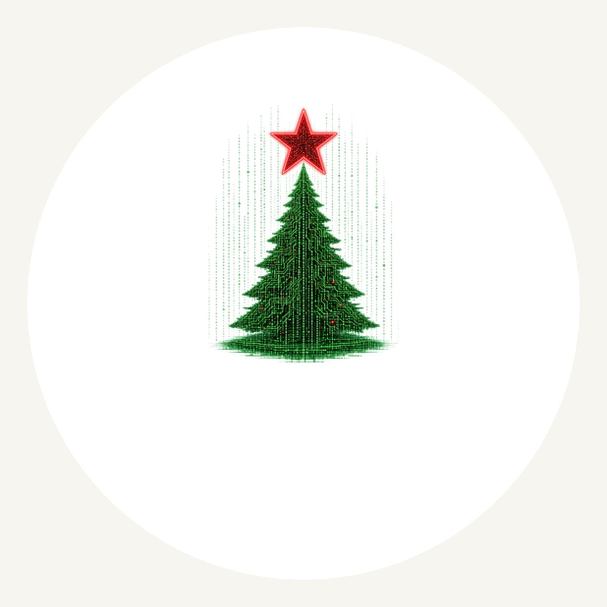 Binary Code Christmas Tree Personalised Pewter Christmas Ornament