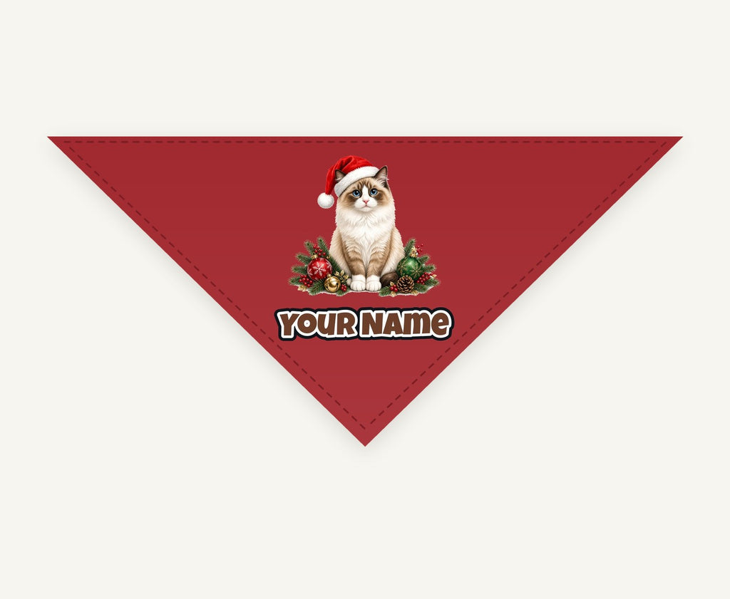 Birman Christmas Personalised Christmas Pet Bandana, Cat or Dog
