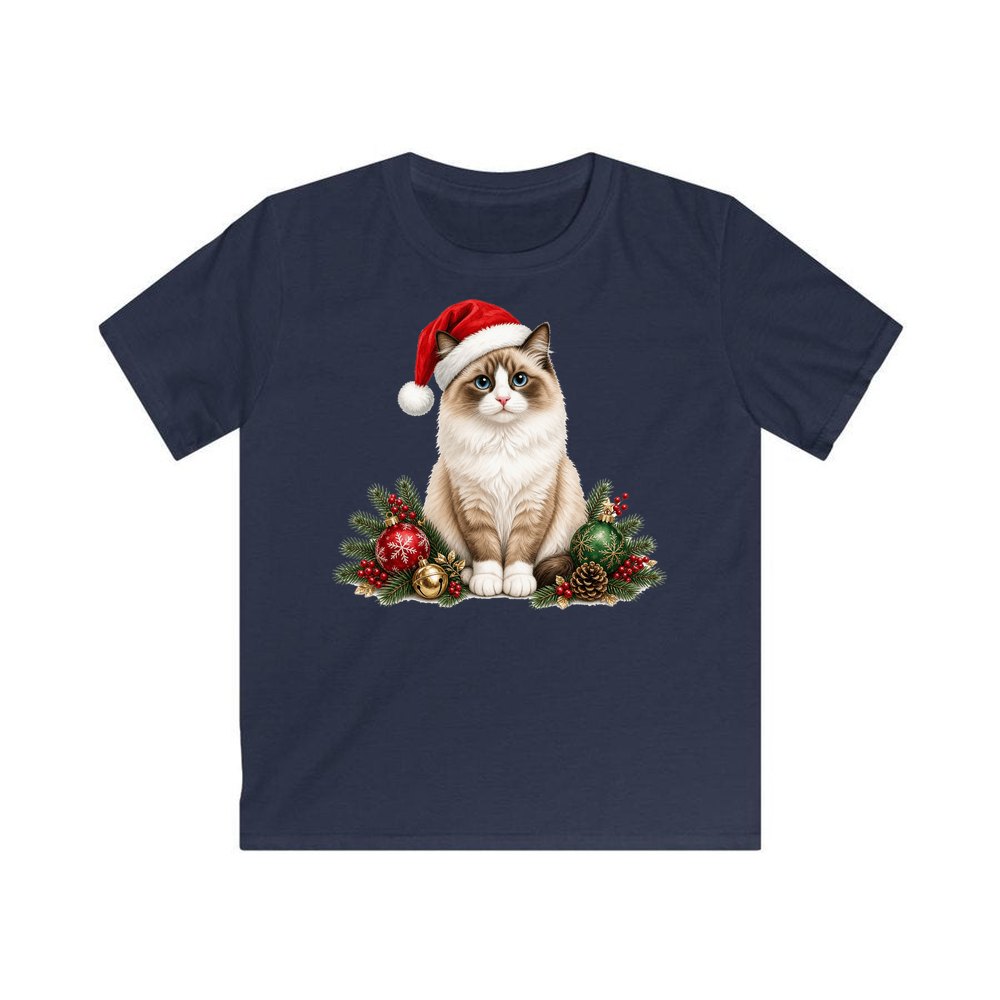 Birman personalised kids Christmas tee in navy