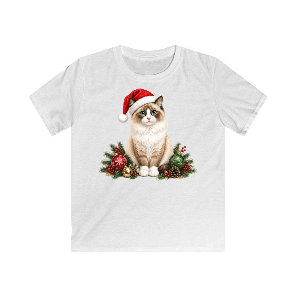 Birman personalised kids Christmas tee in white