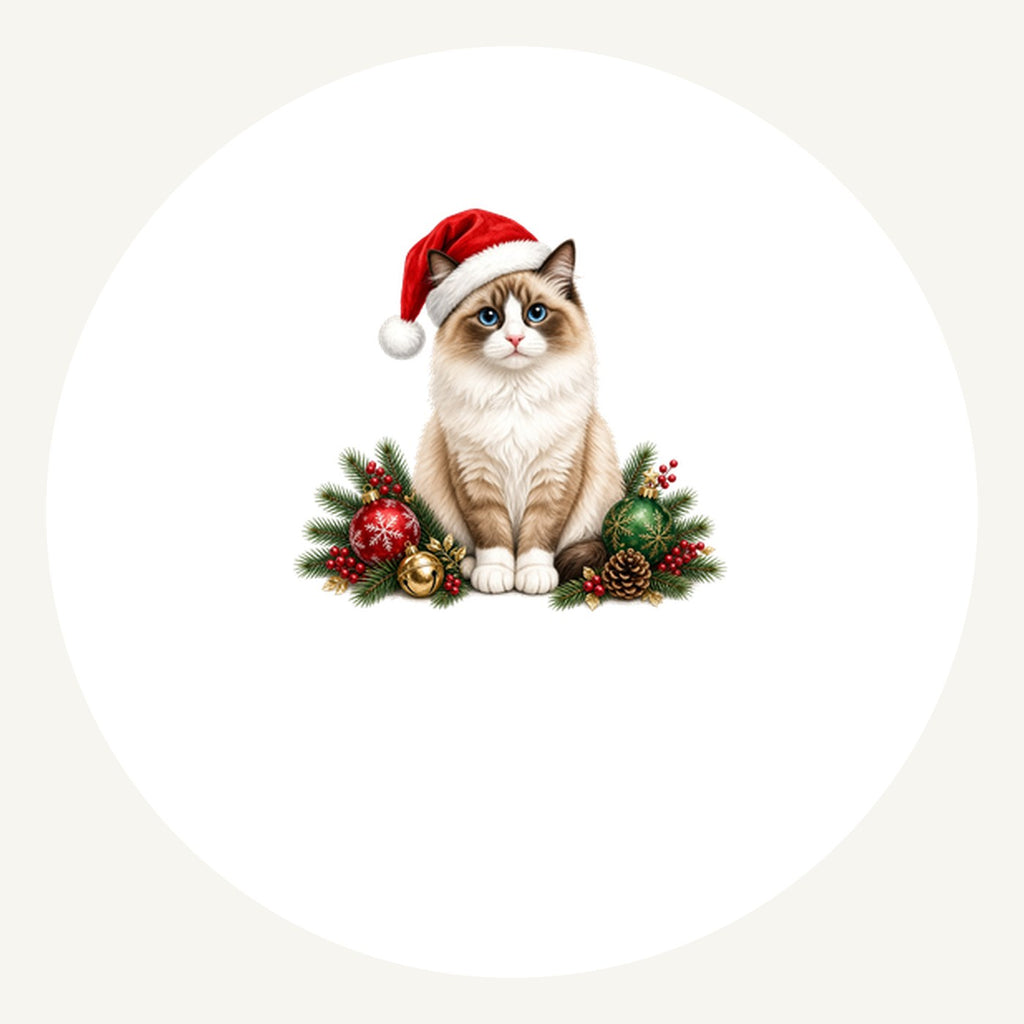 Birman Personalised Pewter Christmas Ornament