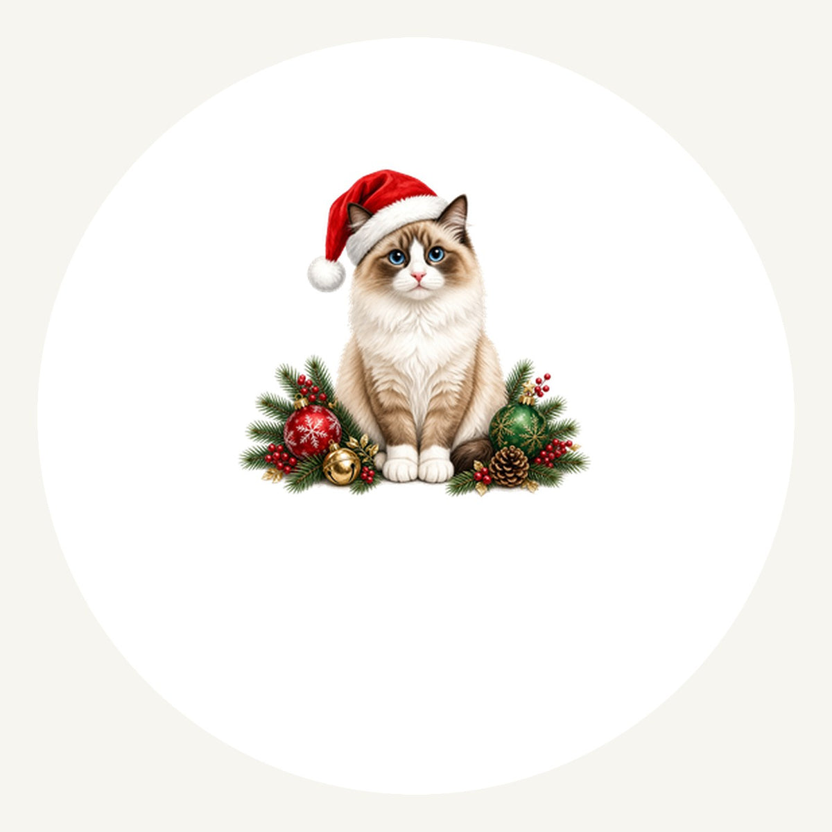 Birman Personalised Pewter Christmas Ornament