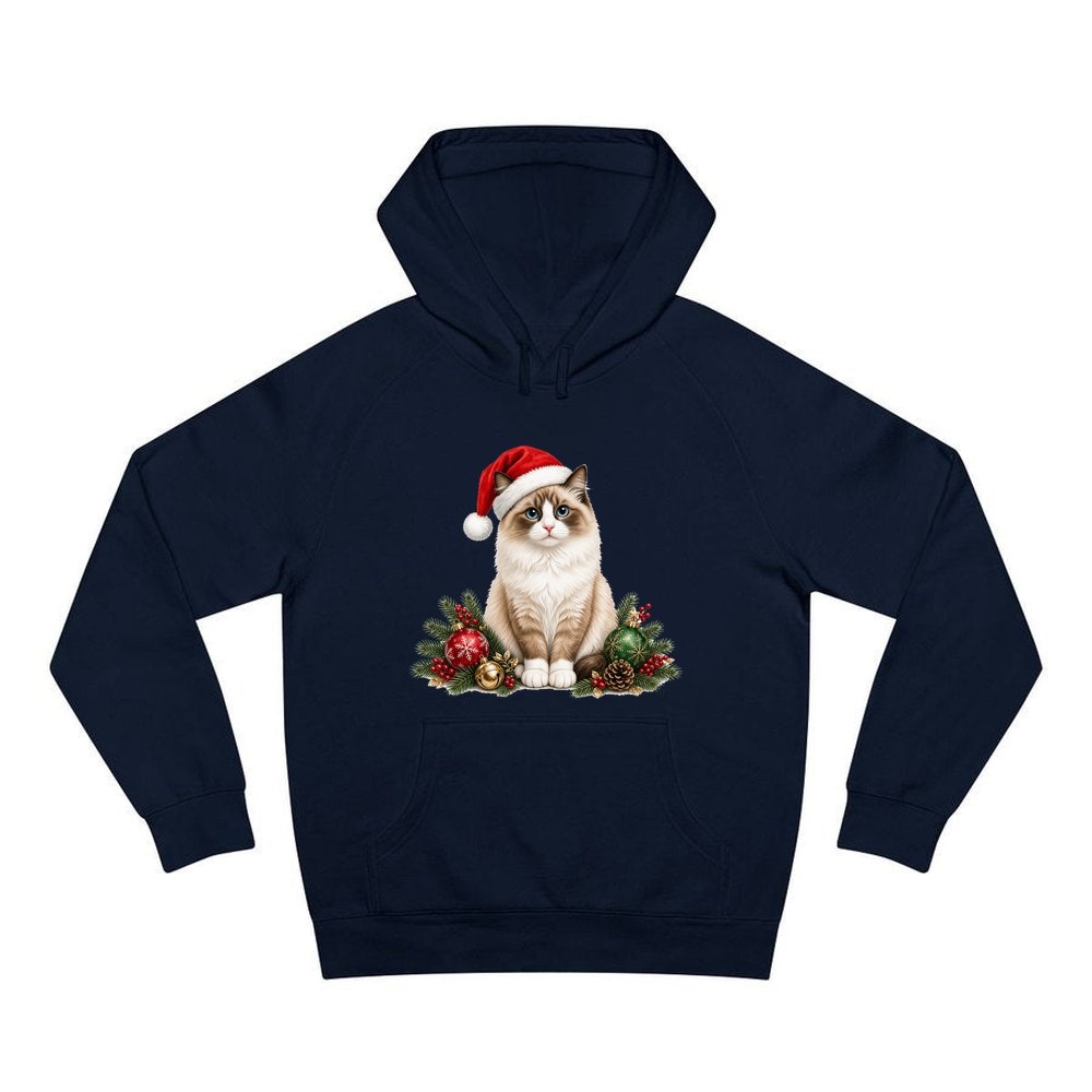 Birman personalised Christmas hoodie in navy