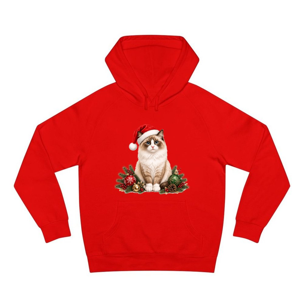 Birman personalised Christmas hoodie in red