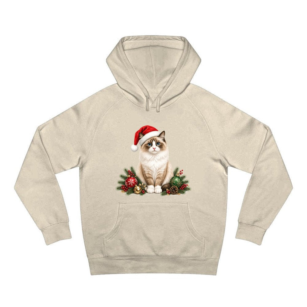 Birman personalised Christmas hoodie in sand