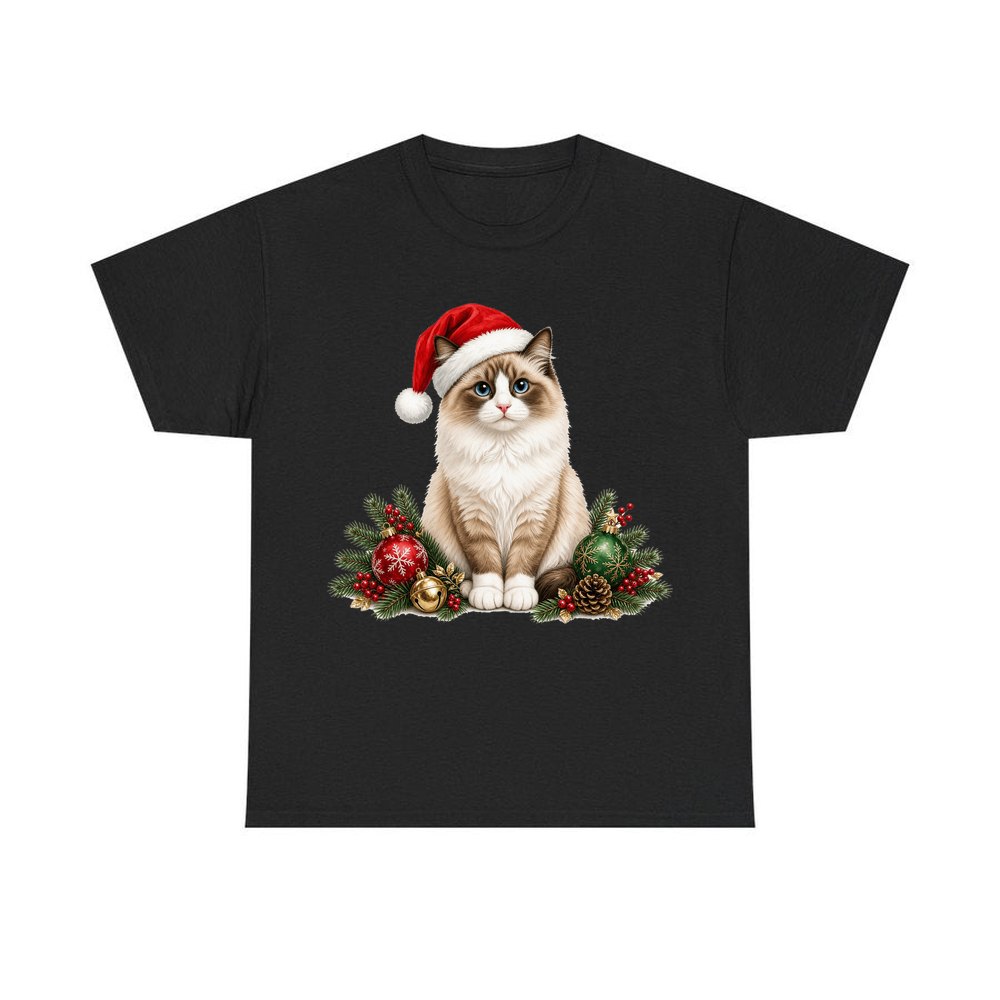 Birman personalised Christmas T-shirt in black