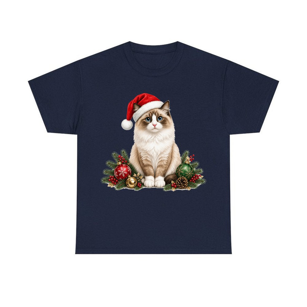 Birman personalised Christmas T-shirt in navy