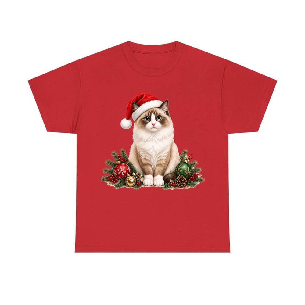 Birman personalised Christmas T-shirt in red