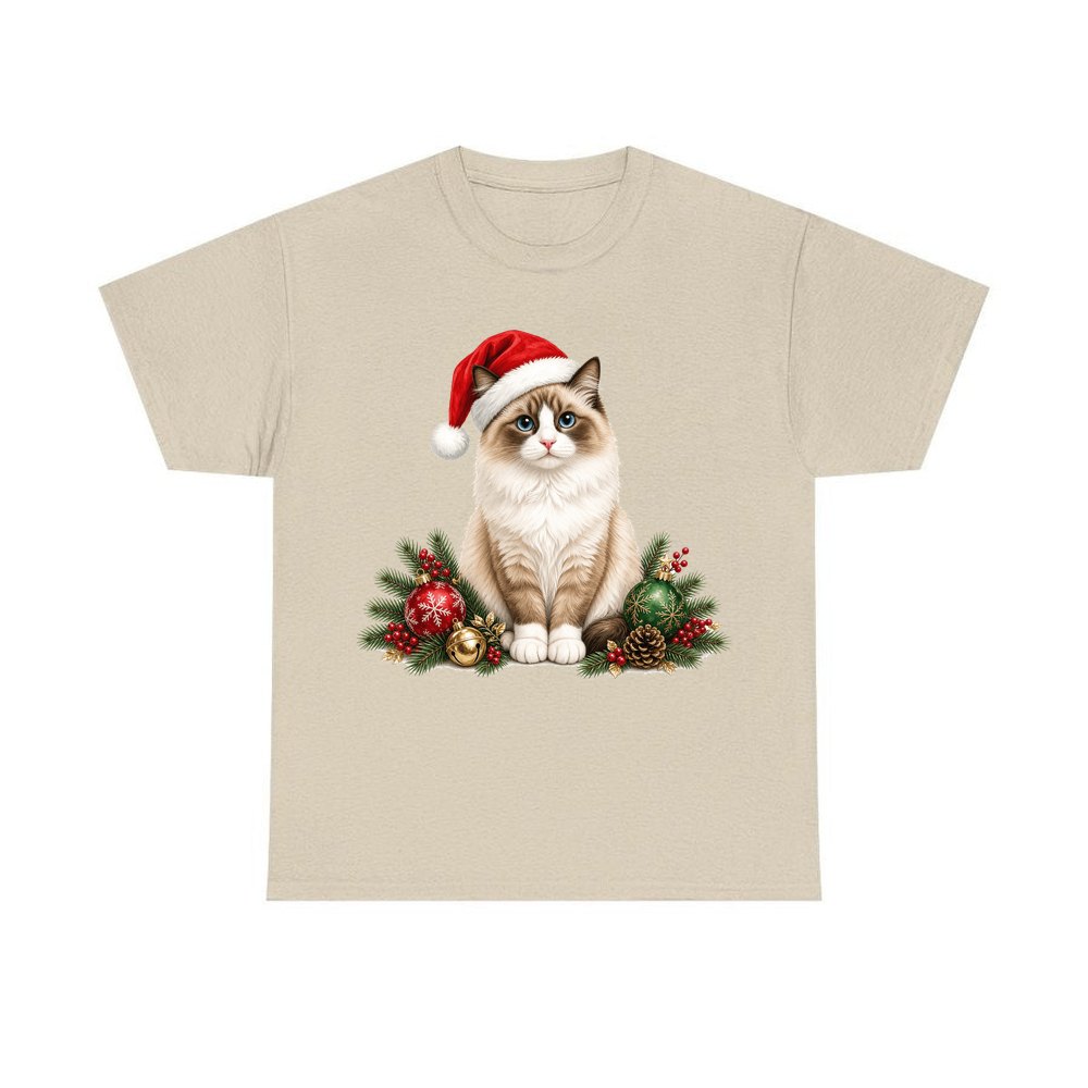 Birman personalised Christmas T-shirt in sand