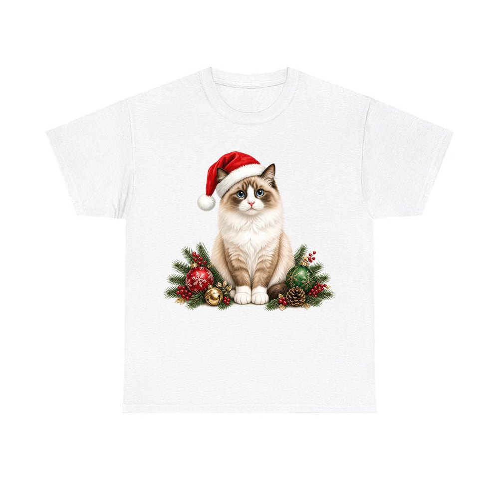 Birman personalised Christmas T-shirt in white