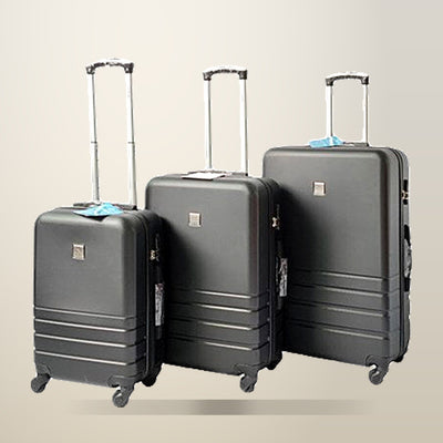 ABS Hard Shell Luggage Set, 3 Piece, Black