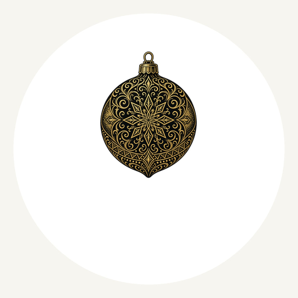 Black and Gold Bauble Personalised Pewter Christmas Ornament