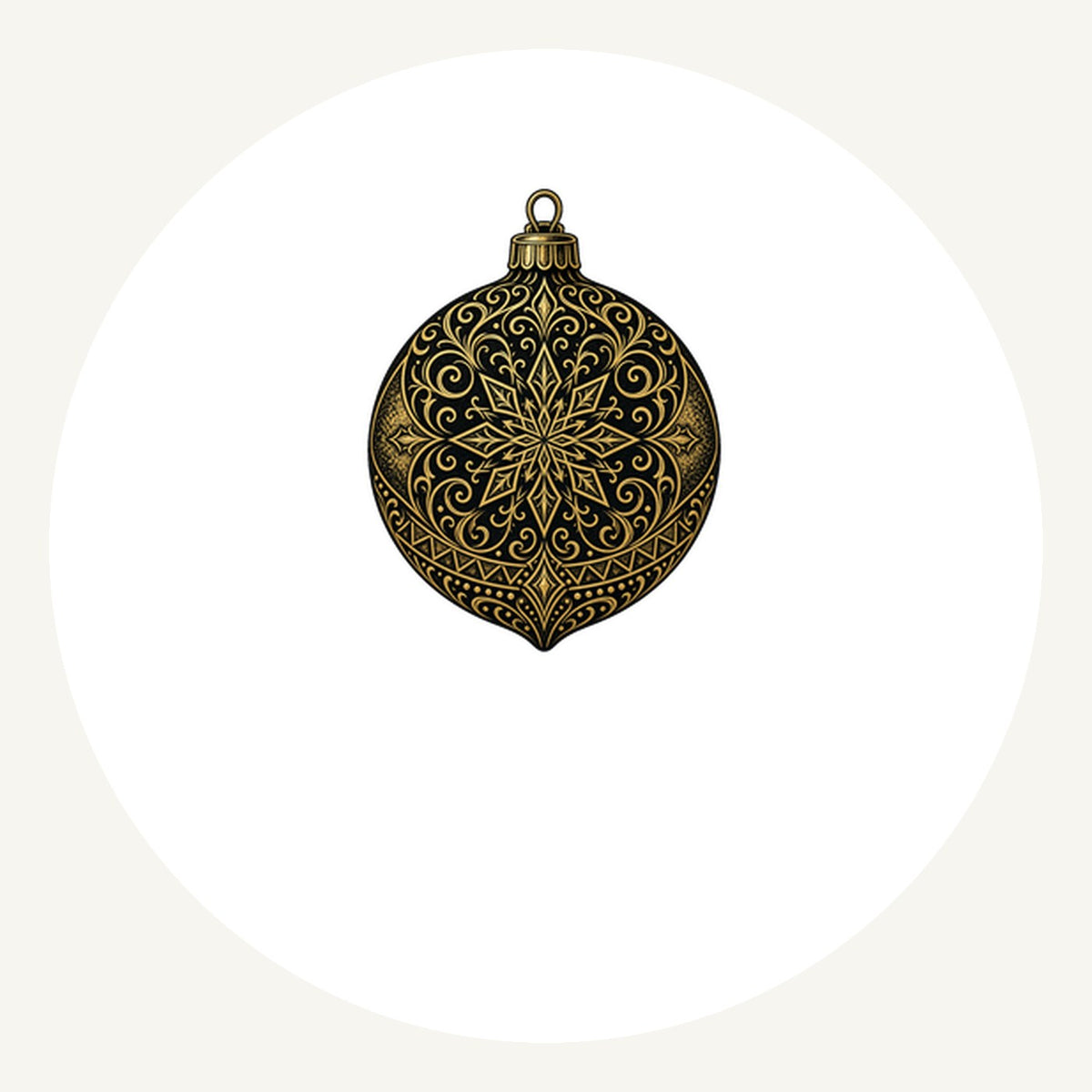 Black and Gold Bauble Personalised Pewter Christmas Ornament