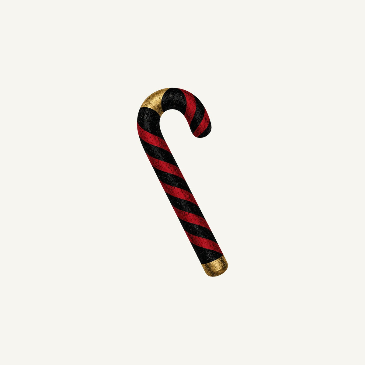Black And Red Candy Cane Personalised Christmas Mug