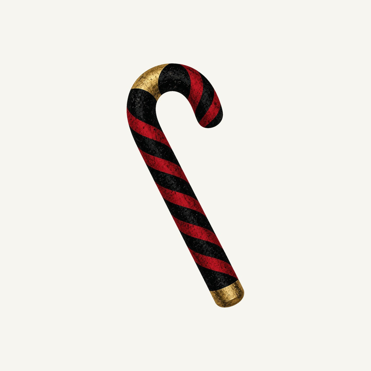 Black And Red Candy Cane Personalised Santa Sack