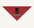Black Cat In Bell Collar personalised Christmas pet bandana, tie-on style