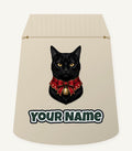 Black Cat In Bell Collar Personalised Santa Sack