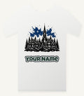 Black Village Church Silhouette Personalised Christmas T-Shirt and Hoodie