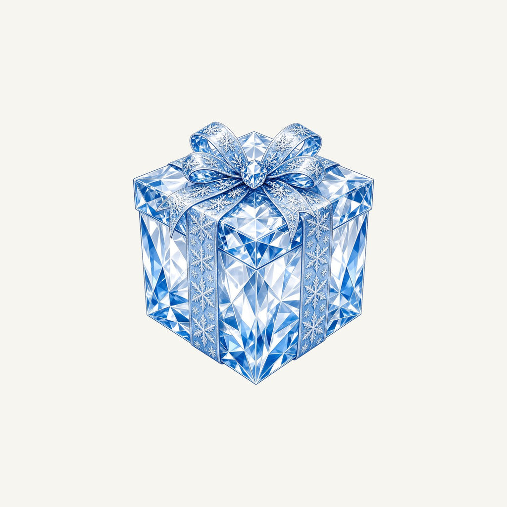 Blue Crystal Gift Box Personalised Christmas Mug