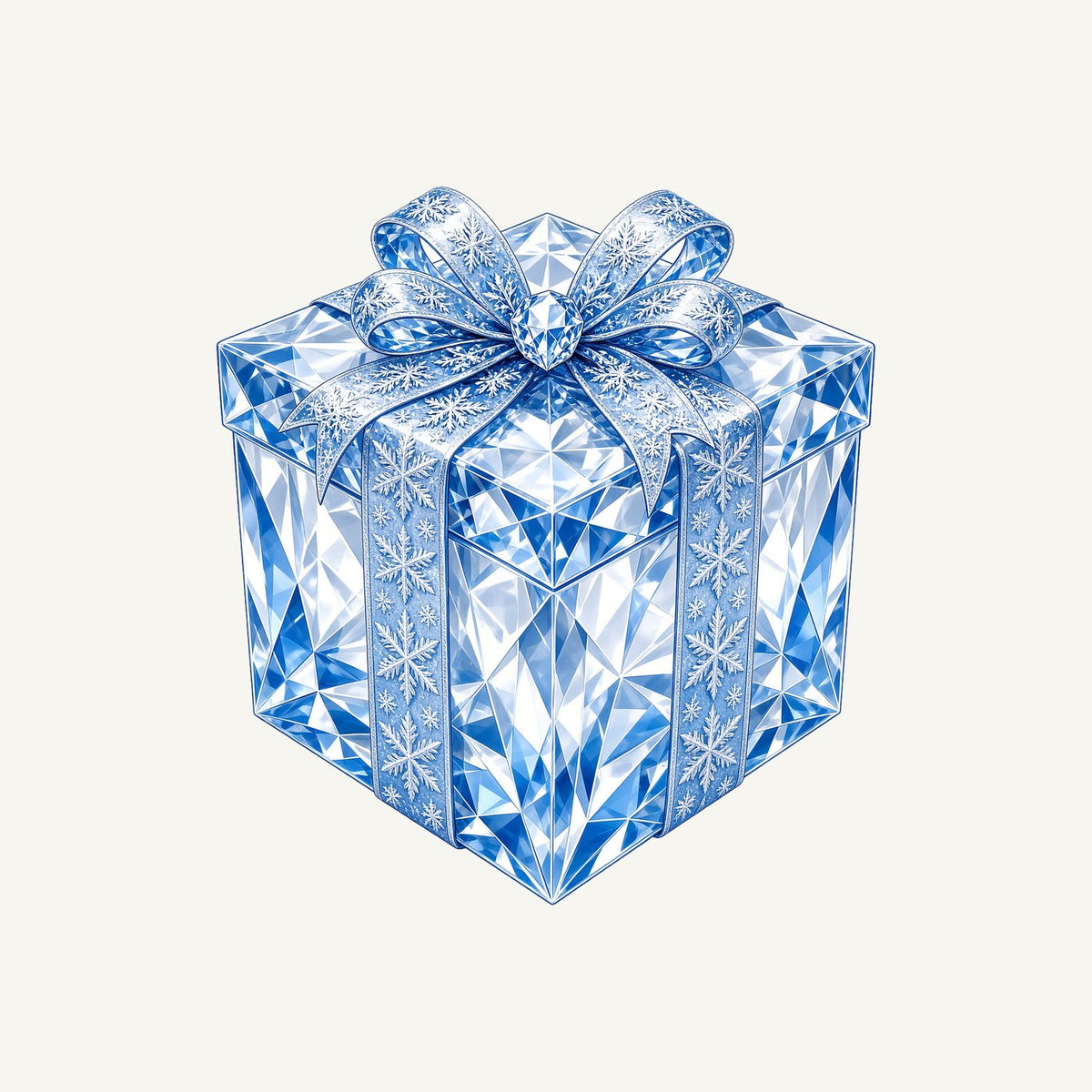 Blue Crystal Gift Box Personalised Santa Sack