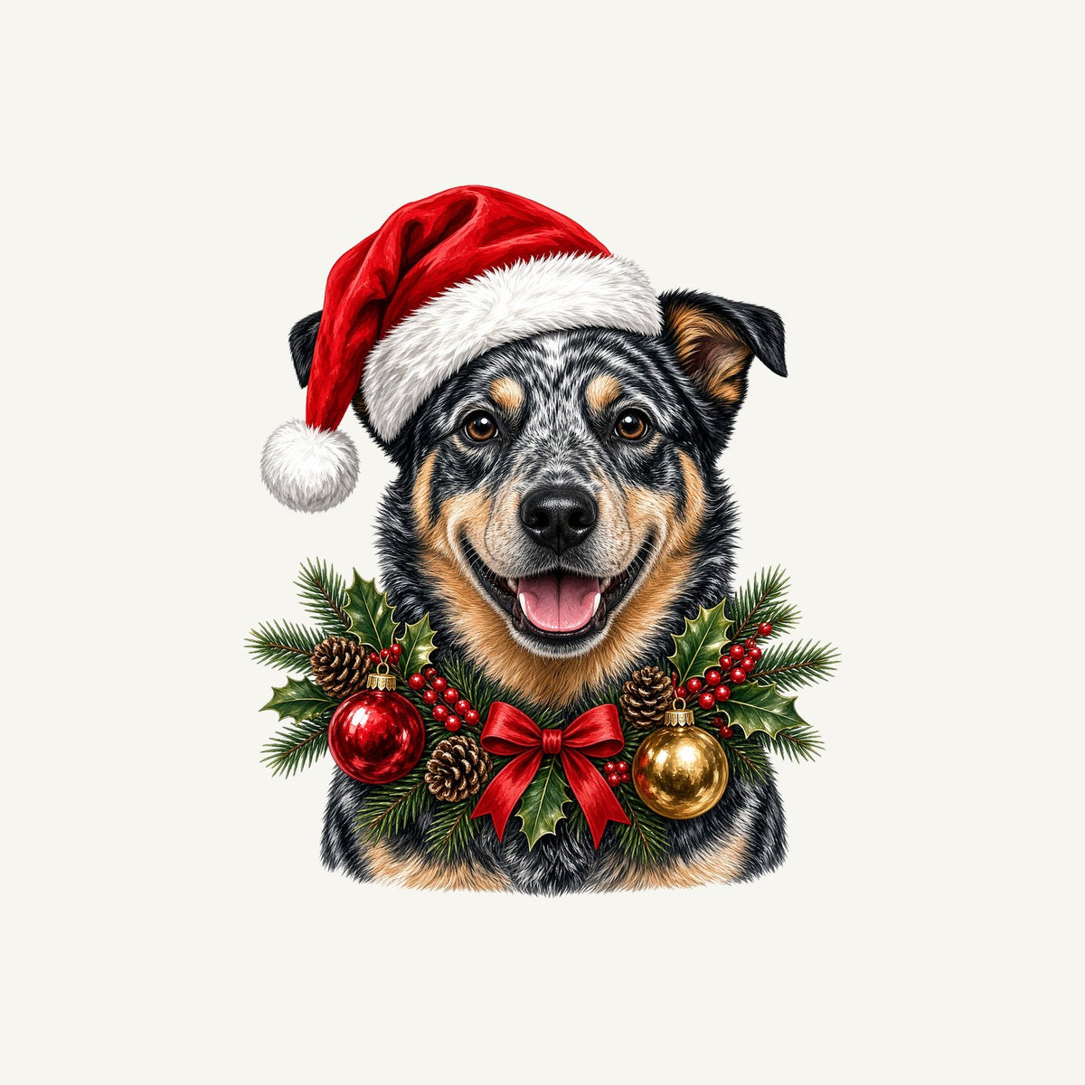 Blue Heeler Christmas Personalised Christmas Pet Bandana, Cat or Dog