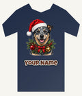 Blue Heeler Christmas Personalised Kids Tee and Baby Bodysuit