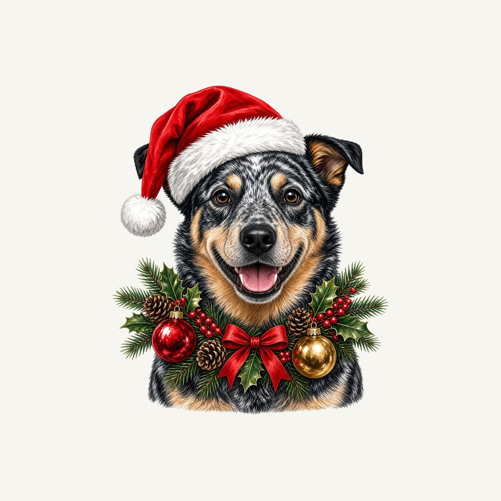 Blue Heeler Christmas Personalised Kids Tee and Baby Bodysuit