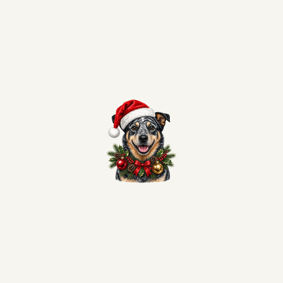 Blue Heeler Christmas Personalised Beach Towel