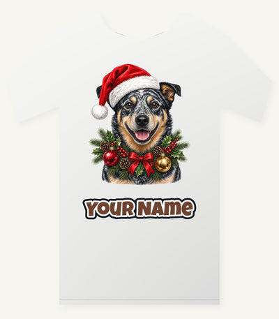 Blue Heeler Personalised Christmas T-Shirt and Hoodie