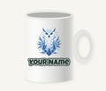 Blue Winter Snowy Owl Personalised Christmas Mug