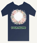 Blush Floral Christmas Wreath Personalised Kids and Baby Christmas Tee