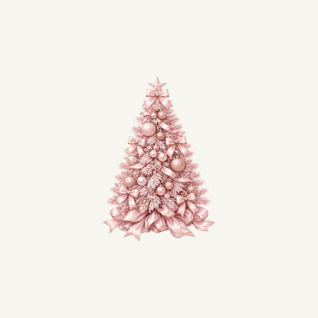 Blush Pink Christmas Tree Personalised Christmas Mug