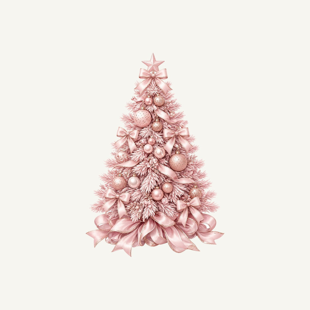 Blush Pink Christmas Tree Personalised Santa Sack