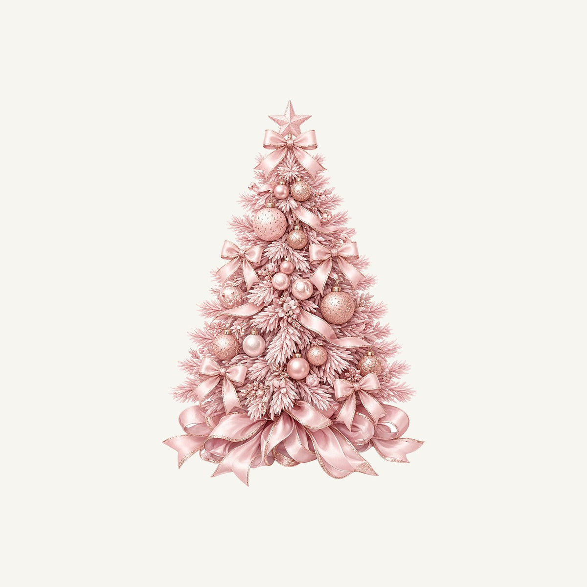 Blush Pink Christmas Tree Personalised Santa Sack