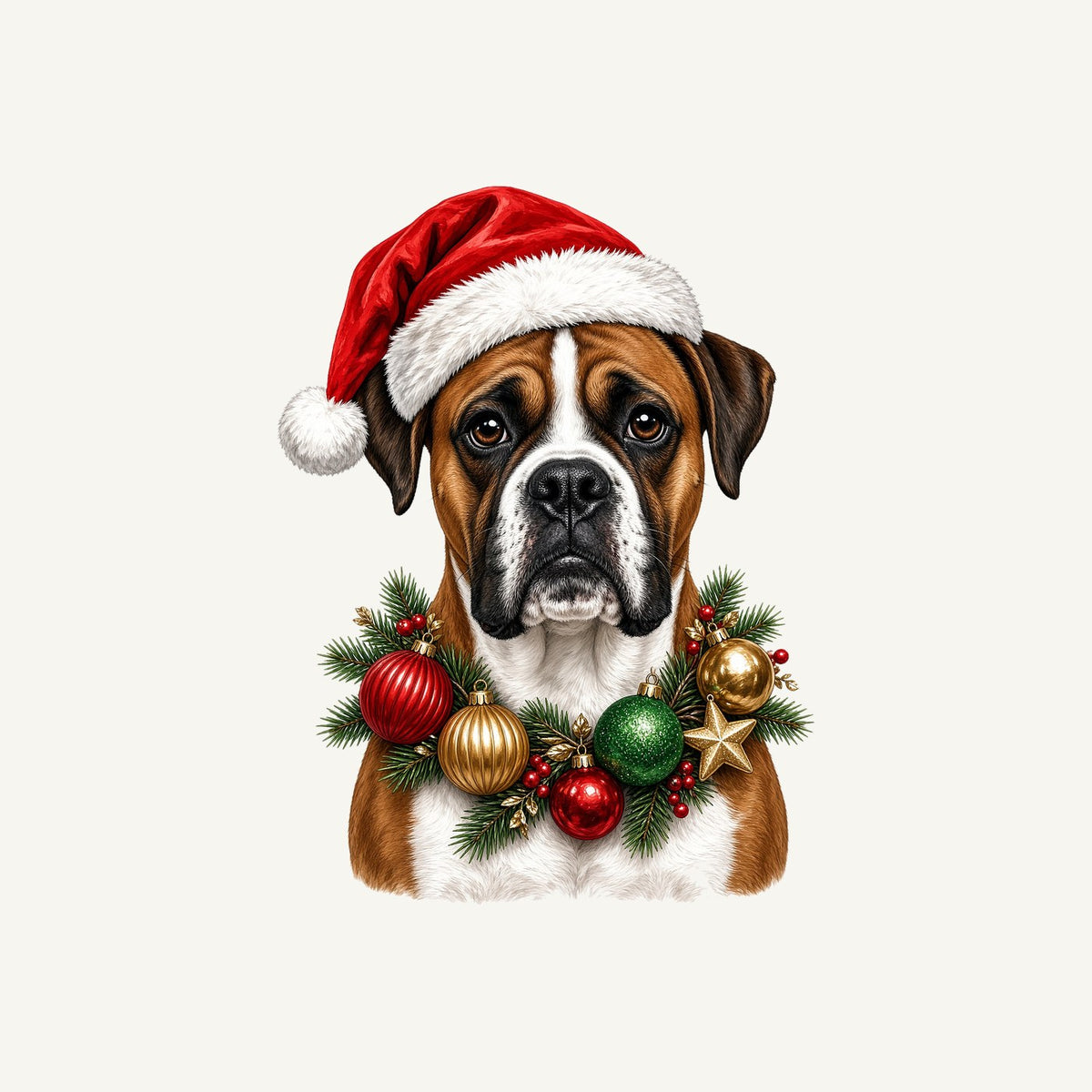 Boxer Christmas Personalised Christmas Pet Bandana, Cat or Dog