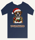 Boxer Christmas Personalised Kids Tee and Baby Bodysuit