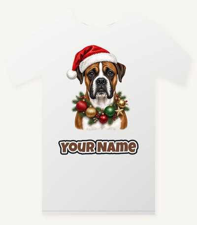 Boxer Personalised Christmas T-Shirt and Hoodie