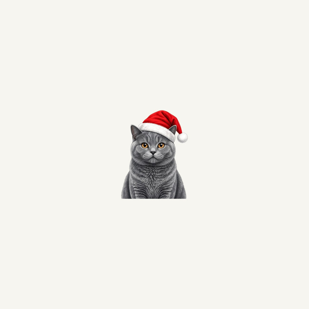 British Shorthair Christmas Personalised Beach Towel