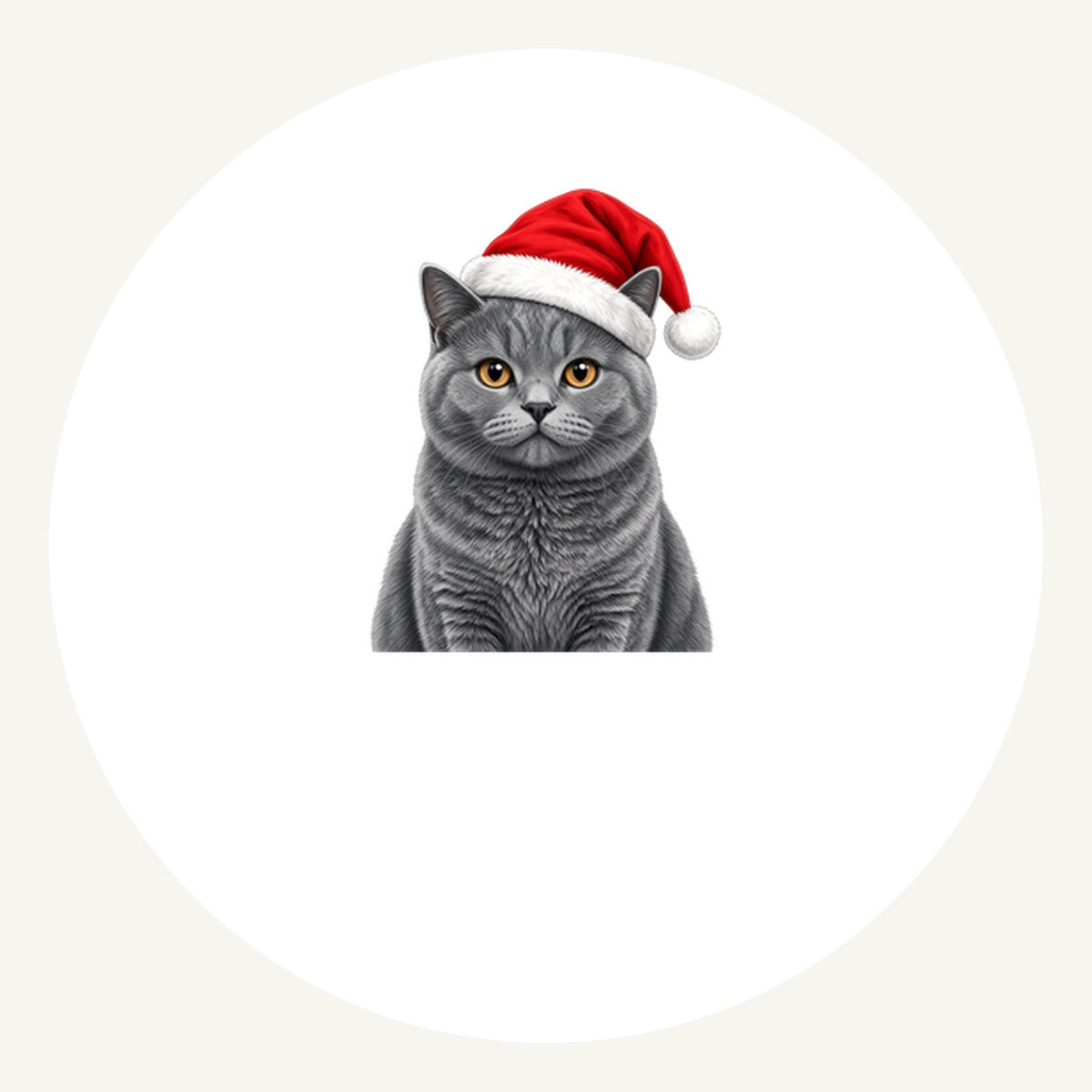 British Shorthair Personalised Pewter Christmas Ornament