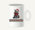British Shorthair with Holly Personalised Christmas Mug