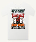 Built Tough Tradie Santa Personalised Christmas T-Shirt and Hoodie