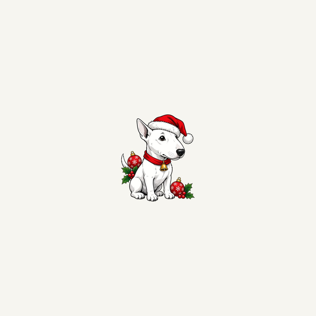 Bull Terrier Christmas Personalised Beach Towel