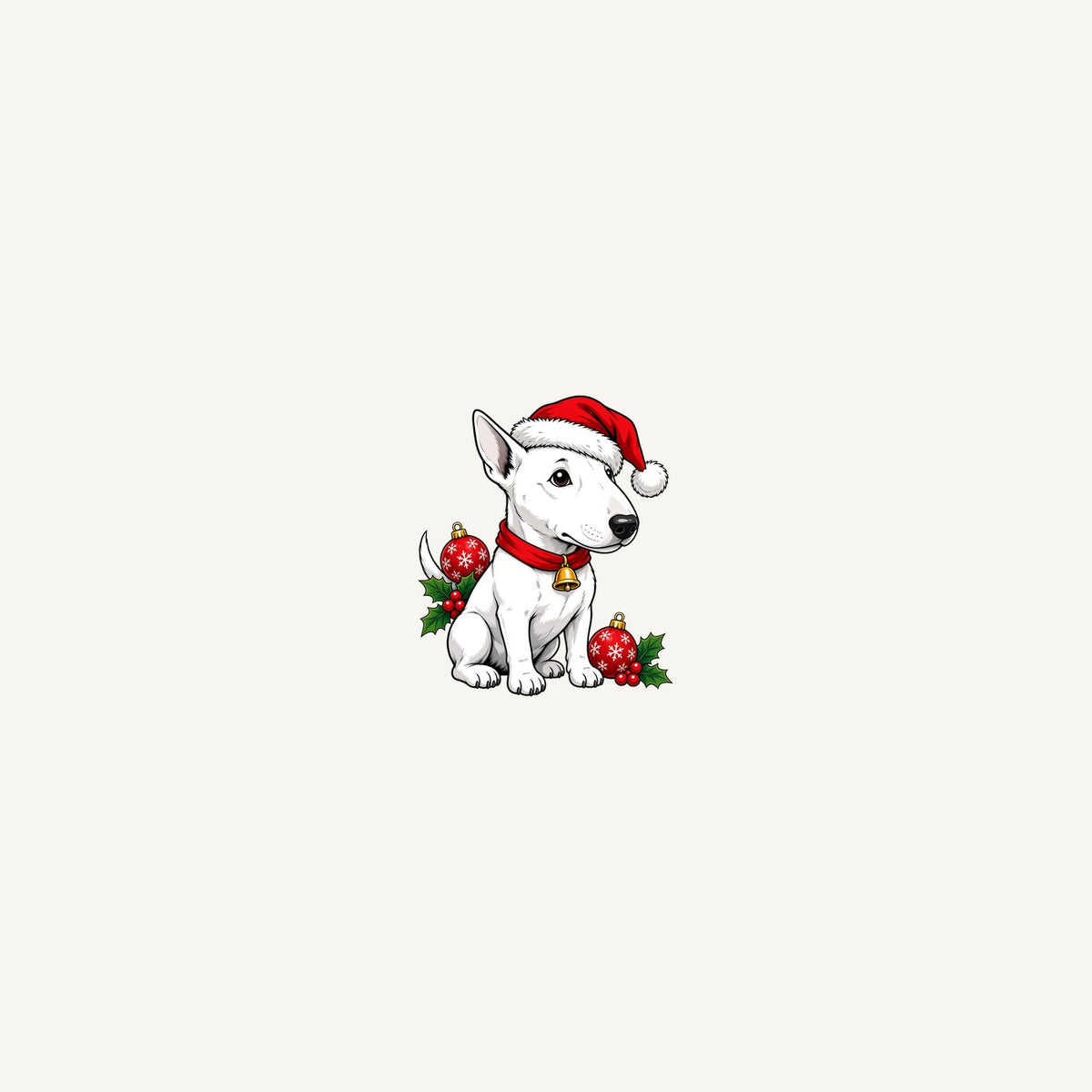 Bull Terrier Christmas Personalised Beach Towel