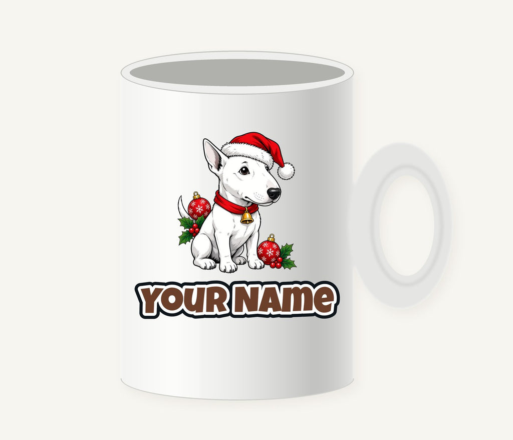 Bull Terrier Christmas Personalised Christmas Mug