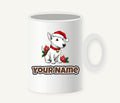 Bull Terrier Christmas Personalised Christmas Mug