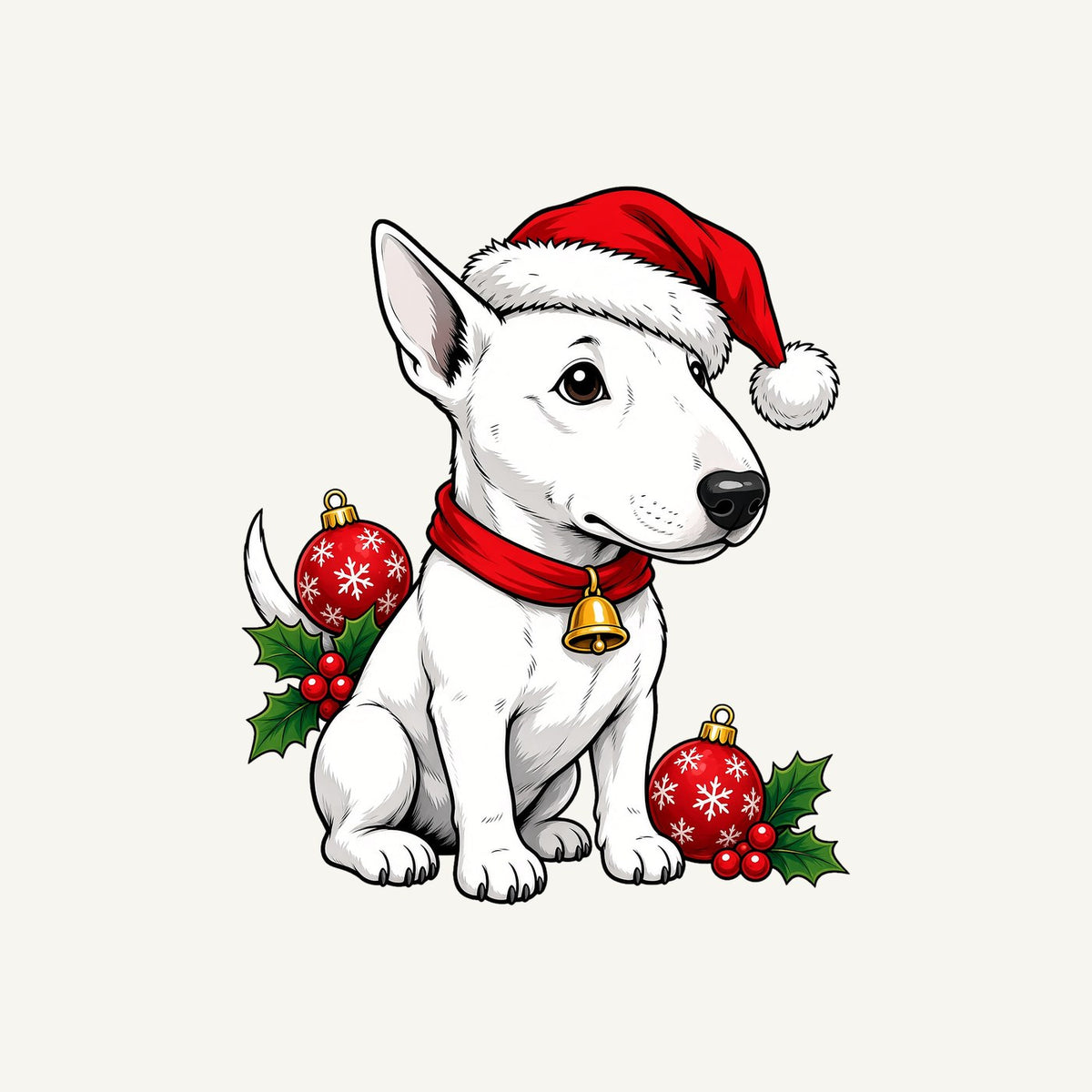 Bull Terrier Christmas Personalised Santa Sack