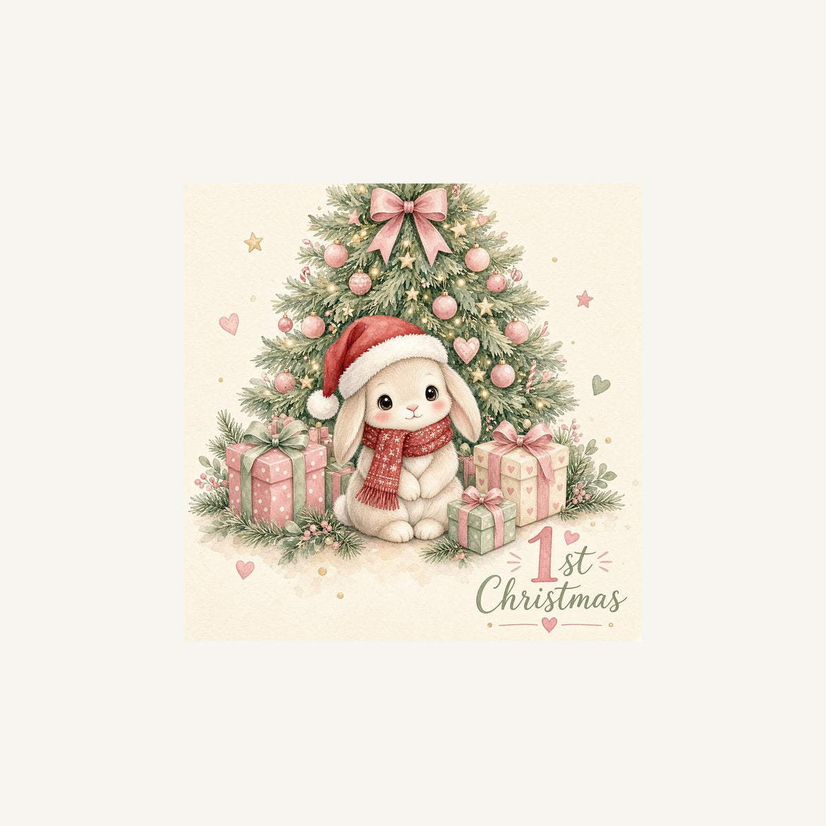 Bunny's First Christmas Personalised Christmas Mug